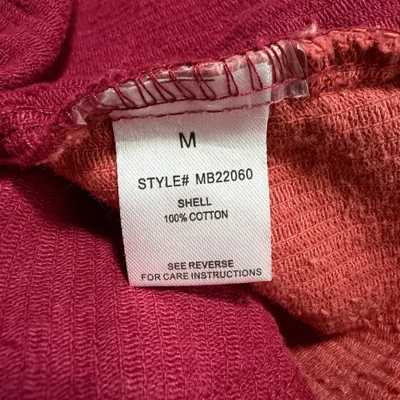 Oli & Hali Raw Edge Oversized Button Down Pocketed Corduroy Shacket Size M - Picture 13 of 14